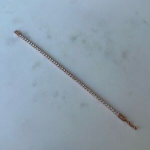 NEW Italy Tennis Bracelet - 925 Silver Rose Gold
